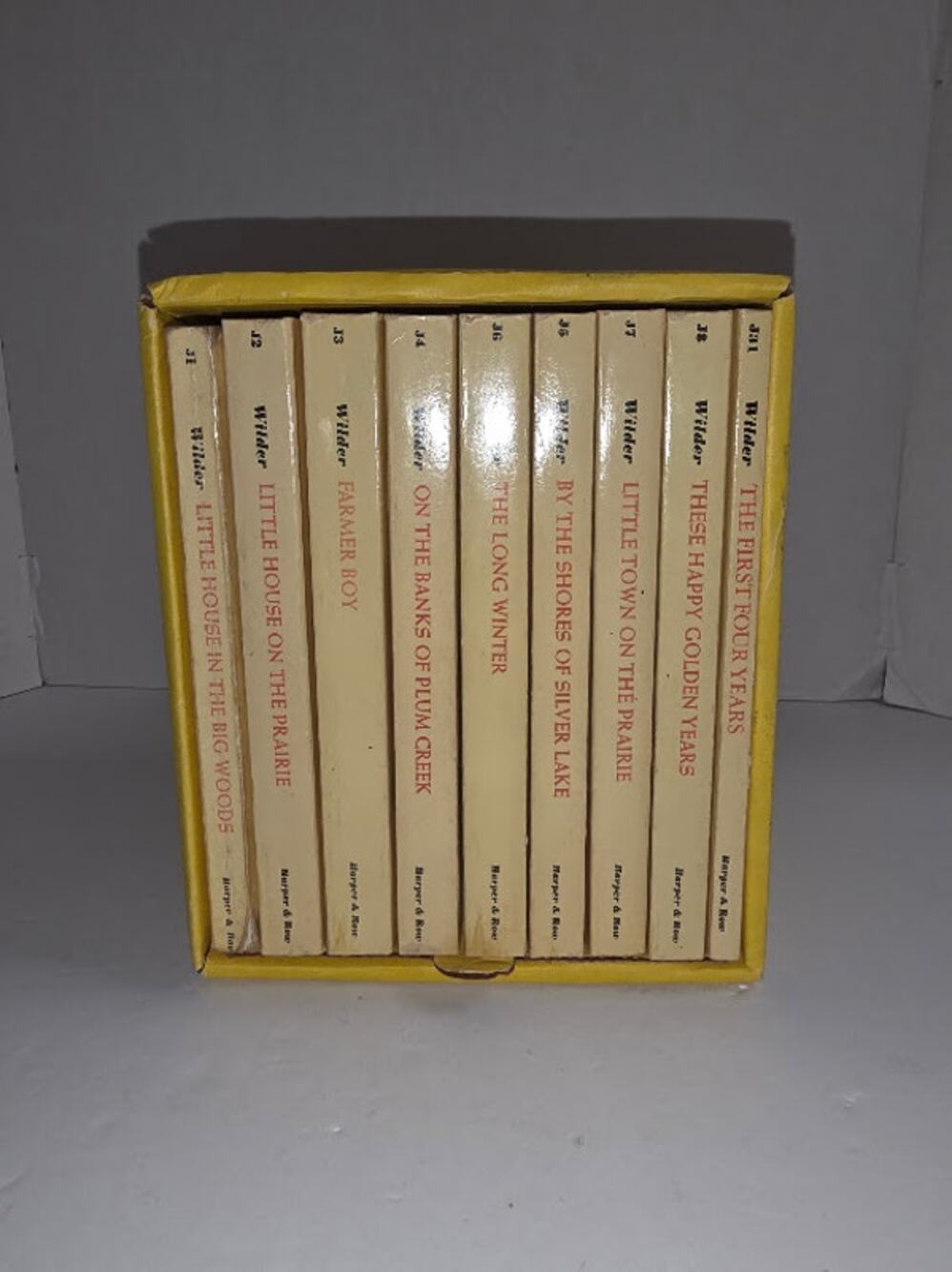 Vintage 1971 Laura Ingalls Wilder's Little House Books Box Set Harper & Row